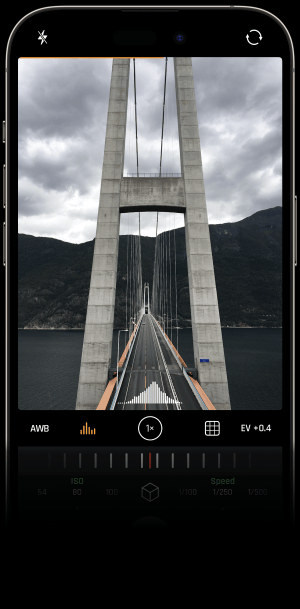 Optika Exposure Compensation and Histogram Interface